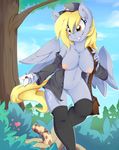  &lt;3 after_sex animal_genitalia anthro anthrofied areola blonde_hair breasts bushes clothing cum cum_on_penis cutie_mark derpy_hooves_(mlp) doctor_whooves_(mlp) duo equine erect_nipples eyelashes faceless_male female friendship_is_magic fur grey_fur hair hat horse horsecock legwear long_hair looking_back mail male mammal my_little_pony nipples outside penis pony pussy rainbowscreen smile stockings teeth wings yellow_eyes 