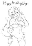  &lt;3 &lt;3_eyes anthro big_breasts bikini blush breasts cleavage clothed clothing collar cutie_mark doggie999 earth_pony english_text equine fan_character female hair hairclip half-closed_eyes horse huge_breasts licking licking_lips looking_at_viewer mammal monochrome navel pony pose skimpy smile solo swimsuit teeth text tongue tongue_out 