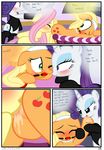  anal anus applejack_(mlp) ball_gag bdsm close-up comic dialogue domination edit english_text equine female female_domination feral fluttershy_(mlp) friendship_is_magic gag hi_res hisexpliciteditor horn horse lesbian mammal masturbation my_little_pony oral pegasus pony pussy pussy_juice pyruvate rarity_(mlp) rimming sex text unicorn wings 