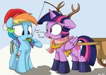  2014 cute cutie_mark duo english_text equine female feral friendship_is_magic hair holly_(plant) horn mammal mistydash my_little_pony pegasus plant rainbow_dash_(mlp) text twilight_sparkle_(mlp) winged_unicorn wings 