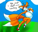  anthro big_breasts breasts canine crossgender female fox huge_breasts mammal miles_prower multiple_tails norithics running sega sonic_(series) 