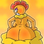  aliasing anthro big_butt butt eyeshadow female looking_back makeup nintendo orange_scales overweight pok&eacute;mon scrafty solo thenewsirserial video_games 