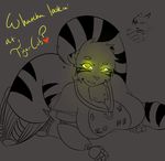  &lt;3 animatronic big_breasts big_butt breasts butt chubby cleavage clothed clothing crawling eyeblack feline female five_nights_at_freddy&#039;s foxy_(fnaf) glowing glowing_eyes looking_at_viewer machine mammal mechanical robot smile tammy thatgrouchybadger thick_thighs tiger wide_hips yellow_eyes 