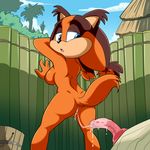  anal anthro badger blue_eyes breasts bucket cum cum_leaking dildo duo female from_behind fur half-erect leaning leaning_forward lonbluewolf mammal moon mustelid penis pussy sega sex_toy solo_focus sonic_(series) sonic_boom sticks_the_jungle_badger 