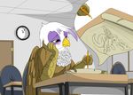  2014 avian backlash91 beak classroom equine female friendship_is_magic gilda_(mlp) gryphon mammal my_little_pony pegasus rainbow_dash_(mlp) sketch solo solo_focus wings 