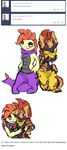  abs alternate_color anthro anthrofied ask_blog beelzemon_(artist) blush booty_bump clothing duo english_text fan_character ga&euml;l_the_scrafty grope male multiple_scenes nintendo pants pok&eacute;mon scrafty text video_games 