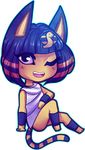  ambiguous_gender amyrea animal_crossing ankha anthro cat egyptian feline mammal nintendo one_eye_closed open_mouth solo video_games wink 