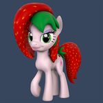 2014 3d earth_pony equine fan_character feral flora_fauna fruitymilk girly horse male mammal my_little_pony plant pony smile solo strawberry 
