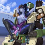  alien anal anal_penetration bastion_(character) breasts duo female machine male mechanical nipples orgasm overwatch pablo_comics pablocomics penetration robot sex vaginal vaginal_penetration widowmaker 