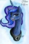  digitaldomain123 equine female friendship_is_magic horn mammal my_little_pony open_mouth princess_luna_(mlp) solo traditional_media_(artwork) unicorn 