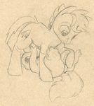  alien anus balls duo equine experiment_(species) fan_character feral gay horn horse looking_down lying male mammal monochrome mutual_masturbation my_little_pony on_back ovni pencil_(artwork) penis petrock ponification pony selfcest sketch species_swap square_crossover traditional_media_(artwork) unicorn 