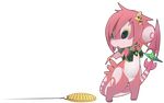  2014 alpha_channel ambiguous_gender digital_media_(artwork) dragon hair hook pink_body pink_hair plain_background ru_(rudragon) rudragon solo transparent_background trap waffle wings 