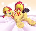  2014 anal anal_penetration animal_genitalia backsack balls blush butt cutie_mark disembodied_penis duo equestria_girls equine female feral freedomthai hair hooves horn horsecock male mammal my_little_pony open_mouth penetration penis pussy solo_focus straight sunset_shimmer_(eg) tears two_tone_hair unicorn 