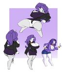  anthro big_breasts bigdad breasts clothing equine female friendship_is_magic hair horn legwear mammal my_little_pony overweight panties purple_hair rarity_(mlp) stockings thick_thighs underwear unicorn wide_hips 