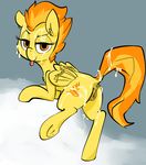  2014 anus butt cum cum_on_face equine female feral friendship_is_magic fur hair looking_at_viewer mammal mcsweezy my_little_pony orange_hair pegasus pussy solo spitfire_(mlp) tongue tongue_out two_tone_hair wings wonderbolts_(mlp) yellow_fur 