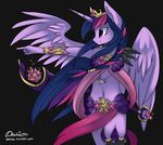  anthro crown daxhie equine female friendship_is_magic fur hair horn horse long_hair mammal my_little_pony pony smile star tumblr twilight_sparkle_(mlp) winged_unicorn wings 