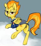  2014 butt equine female feral friendship_is_magic fur hair looking_at_viewer mammal mcsweezy my_little_pony orange_hair pegasus pussy solo spitfire_(mlp) tongue tongue_out two_tone_hair wings wonderbolts_(mlp) yellow_fur 
