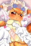  &lt;3 blush breasts bride canine clothed clothing comic cum cum_in_pussy cum_inside dress erect_nipples female flower fox fur half-dressed mammal multi_breast necklace nintendo nipples open_mouth orange_sclera plant pok&eacute;mon pussy red_eyes red_fur solo spreading topless uro_99 video_games vulpix wedding_dress うろ 