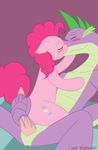  2014 anthro blush caluriri cutie_mark dragon duo earth_pony equine erection female feral friendship_is_magic fur hair horse interspecies kissing male mammal masturbation my_little_pony nude penis pink_fur pink_hair pinkie_pie_(mlp) pony spike_(mlp) 