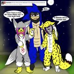  anthro bieesha canine chaos_the_echidna cheetah comic costume feline fur group halloween hedgehog holidays kigu makari makarimorph male mammal sega sonic_(series) sonic_the_hedgehog spots spotted_fur truechaos wolf 