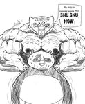  bear big_muscles chubby death_by_snoo_snoo feline female hyper hyper_muscles kung_fu_panda male mammal master_tigress muscles muscular_female nipples panda po scared size_difference sleuth tiger 