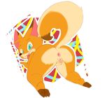  actionbastardvirginblstr all_fours alpha_channel anthro anus blush canine female fox foxy gaping gaping_anus looking_at_viewer looking_back mammal mascot nude paws pussy solo tongue tongue_out 