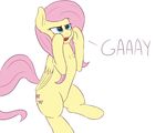  2014 cutie_mark dialogue english_text equine female feral fluttershy_(mlp) friendship_is_magic fur hair long_hair mammal my_little_pony open_mouth pegasus pink_hair plain_background solo staggeredline text white_background wings yellow_fur 