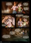  2013 anthro canine cave clothed clothing comic dawn_(jeremy_bernal) dialogue english_text female fur hair kodi male mammal open_mouth scappo teeth text tongue 