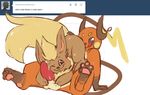  69 balls blush cum duo eeveelution english_text erection feral flareon gay licking licking_lips male nintendo oral pawpads paws penis pok&eacute;mon raichu sex shiny_pok&eacute;mon text tongue tongue_out tumblr video_games whimsydreams 