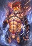  2014 abs anthro armor bulge cheetahpaws clothing feline front_view fur looking_at_viewer male mammal muscles nipples pecs pink_nose pubes solo tiger underwear 