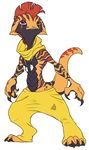  anthro anthrofied beelzemon_(artist) claws clothing colored fan_character ga&euml;l_the_scrafty male mohawk nintendo pants pok&eacute;mon scarf scrafty solo stripes video_games 