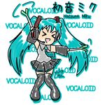  boots chibi dancing detached_sleeves green_hair hatsune_miku necktie spring_onion tie vocaloid xi_wang_chan_(artist) 