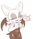  anthro areola bat big_breasts breasts camel_toe erect_nipples female hearlesssoul mammal nipples rouge_the_bat sega smile solo sonic_(series) 