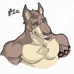  biceps body_hair brown_fur chest_hair chest_tuft fur hair kangaroo male mammal marsupial monchi muscles ozzy_(character) pecs pose solo tattoo toned topless tuft 