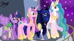  dragon equine female feral friendship_is_magic group horn jbond male mammal my_little_pony princess_cadance_(mlp) princess_celestia_(mlp) princess_luna_(mlp) spike_(mlp) twilight_sparkle_(mlp) winged_unicorn wings 