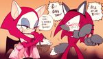  anthro basket bat blush breasts canine cleavage clothed clothing costume den255 duo echidna female halloween holidays knuckles_the_echidna korean_text little_red_riding_hood little_red_riding_hood_(copyright) male mammal monotreme rouge_the_bat sega sonic_(series) standing text translation_request translucent wolf 