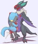  ambiguous_gender balls blush cum cum_in_mouth cum_inside cumshot duo eyes_closed feral feral_on_feral hollo_nut male multi_cock nintendo noivern oral orgasm penis penis_riding pok&eacute;mon riolu size_difference size_play thigh_sex video_games 