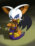  2014 anthro bat big_breasts breasts cleavage clothed clothing dboy female looking_at_viewer mammal rouge_the_bat sega skimpy smile solo sonic_(series) under_boob wings 