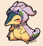  ambiguous_gender blush costume cute cyndaquil eyes_closed goodra huiro nintendo pok&eacute;mon solo video_games 