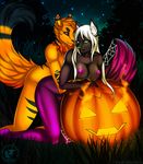  anthro bent_over big_breasts breasts canine cobweb duo eliana-asato eye_contact female fire fox from_behind fur glowing green_eyes green_nose hair halloween happy happy_sex hi_res holidays long_hair male mammal night nipples nude open_mouth orange_eyes orange_fur outside pumpkin purple_fur sex short_hair sky smile spooky star starry_sky straight wendy white_hair 