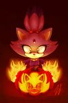  anthro blaze_the_cat female fire halloween holidays pumpkin sega solo sonic_(series) sonic_the_hedgehog super_sonic zenitsaga 