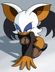  2014 anthro bat big_breasts breasts cleavage clothed clothing dboy female looking_at_viewer mammal rouge_the_bat sega smile solo sonic_(series) wings 