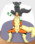  anthro arcanine canine duo fox gee geecupcake male mammal nintendo nude penis pok&eacute;mon rethex sheath socks video_games waruro 