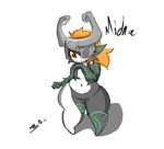  breasts butt female hair humanoid imp midna nintendo orange_hair red_eyes smile solo the_legend_of_zelda twilight_princess video_games wide_hips yellow_sclera 