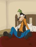  balls bed canine clothing disney dog erection goofy hindpaw male mammal open_pants pants paws penis skunkjunkie solo uncut 