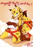  2014 absurd_res alphina anthro blue_eyes blush breasts canine cute english_text female fox fur hi_res looking_at_viewer mammal nude pillow ribbons solo text tuft unknown_species wolflong yellow_fur 