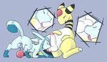  2014 afterglow_the_ampharos ampharos anal anus backsack ball_licking ball_sucking balls blush butt chastity chastity_cage close-up cum cute duo eeveelution erection eyes_closed feral feral_on_feral flaccid frosty_(javeloz) gay glaceon glans licking lock looking_pleasured male nintendo nudging oral orb orgasm_denial penis pok&eacute;mon precum reclining rimming saliva sex sheath shugowah smile submissive sucking tongue tongue_out uncut video_games 