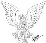  2014 anthro armor big_breasts breasts cleavage clothed clothing cskairi equine feathers female friendship_is_magic hair horn mammal my_little_pony solo twilight_sparkle_(mlp) winged_unicorn wings 