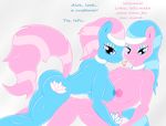  &lt;3 aloe_(mlp) anthro bedroom_eyes big_breasts blue_eyes blue_fur blue_hair breasts cutie_mark duo earth_pony equine female friendship_is_magic fur hair hi_res hooves horse incest lesbian long_hair looking_at_viewer lotus_(mlp) lying mammal my_little_pony navel nipples pink_fur pink_hair plain_background pony sct-trigger1221 smile text 