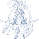  anthro bear breasts clothing crying fan_character female hair long_hair mammal monochrome navel open_mouth panda plain_background sketch solo stick tears weapon white_background wouhlven 